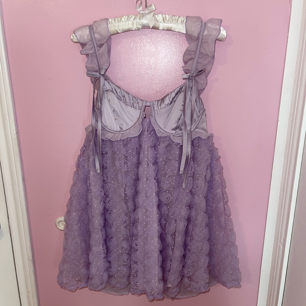 ❌SOLD❌ For Love And Lemons Poppy Mini Dress In Lilac Purple